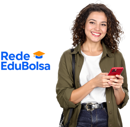Estudante com celular